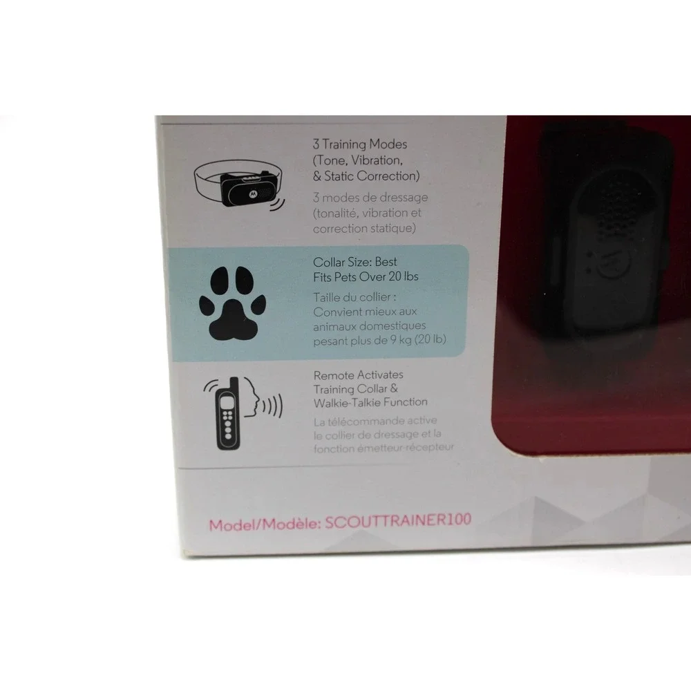 Dog Deluxe Remote Training System Motorola See Spot Sit Collar Scouttrainer100